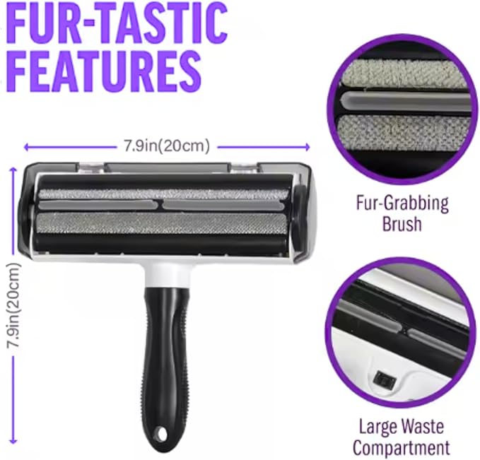 LA Paws and Claws Home and Pet Lint Roller for Dog and Cat Hair Removal for Couches, Rugs, Pet Beds, Carpet - Surface Removal Tool for Fur, Lint, and Debris