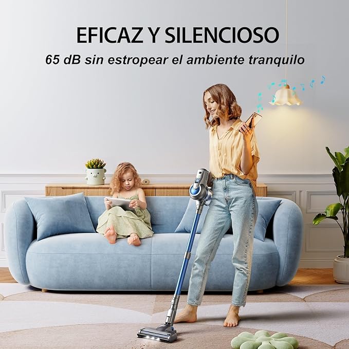 Greenote Cordless Vacuum Cleaner, 22Kpa Powerful Suction, 190W Strong Brushless Motor with 6 in 1 Lightweight Stick Vacuum, 30 Min Max Runtime Rechargeable Vacuums for Home Pet Hair Carpet Hard Floor
