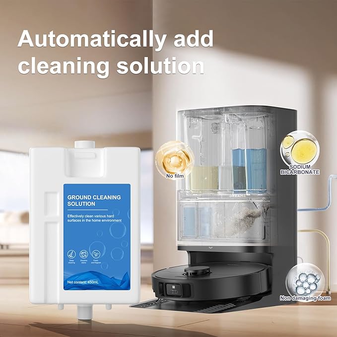 2Pcs Compatible with Dreame Cleaning Solution, Multi-Surface Floor Cleaning Solution Compatible with Dreame L20 Ultra Robot Vacuum (31.74 Fl Oz) (2 bottle)