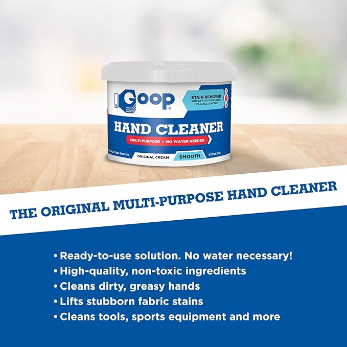 GOOP Original Multi-Purpose Waterless Hand Cleaner and Stain Remover - 14 oz Can (Pack of 3)