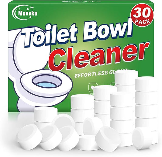 Msvvko Toilet Bowl Cleaner Tablets 30 PACK Automatic Toilet Tank Cleaners Hands-Free Continuous Cleaning for Bathroom Toilet Bowl