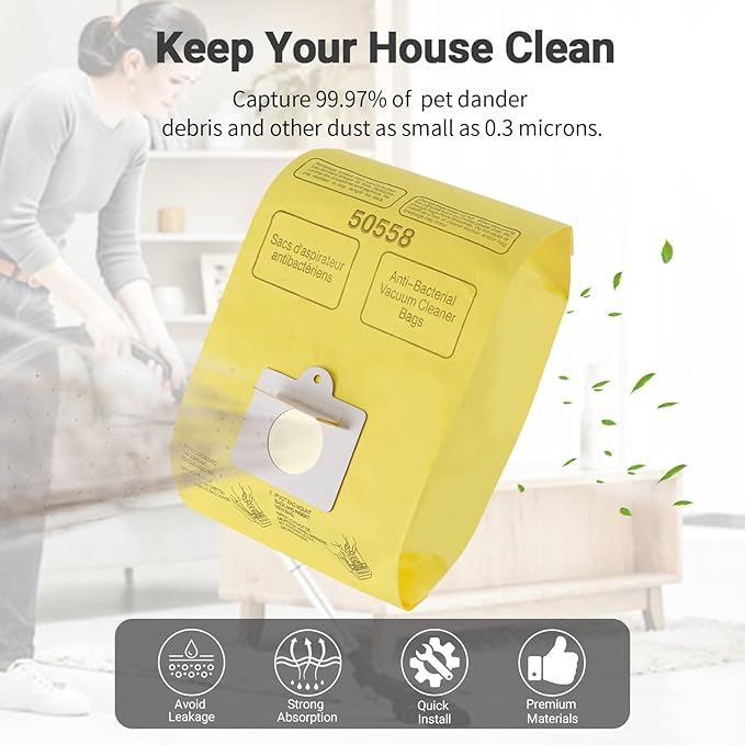 Vacuum Cleaner Bags Fit for Kenmore Canister Type C/Q 50555 50557 50558 and Type C-5, 15PCs By Improvedhand