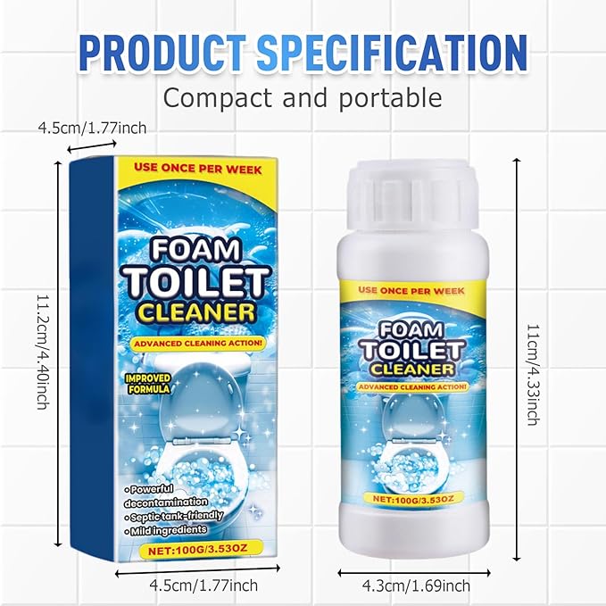 Foam Toilet Cleaner, 2025 New Toilet Bowl Cleaner, Advanced Bathroom Cleaner for Home, Powerful Instant Bowl Cleaners for Toilets Squatting Pans (3)