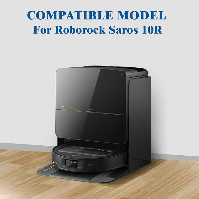 18 Pack Saros 10R Accessories for Roborock Saros 10R / Qrevo CurvX Robot Vacuum- 2 Main Brush Roller, 6 Side Brushes, 4 HEPA Filters, 4 Mop Pads, 2 Regular Dust Bags, 2 Activated Carbon Dust Bags