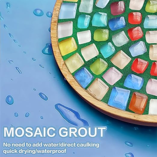 OOTDART Mosaic Crystal Grout, Mosaics Tile Tools, Mosaic Tile Accessories – Essential for Handmade Grouting and Perfect for DIY Craft Projects (Green, 8.8oz)