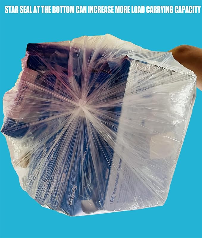 BEIDOU-PAC 40-45 Gallon Trash Bags, 250 Count Bulk, Heavy Duty Clear Plastic Recycling Garbage Bags, Multi-purpose Can Liners for Business Home Commercial, Industrial Contractors, Storage, Outdoor