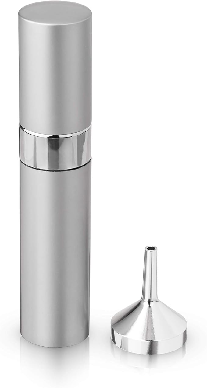 True Martini Atomizer Bar Mister, 15ml Capacity Vermouth Sprayer for the Perfect Dry Martini, Cocktail Mist Sprayer for Whiskey, Absinthe, Bitters & Aromatics, Refillable Glass Canister with Funnel