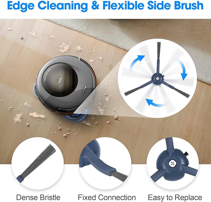 DrRobor 19-Pack Replacement Accessories Kit for eufy Omni C20 Vacuum Cleaner Includes Main Brush, HEPA Filters, Dust Bags, Side Brushes High-Performance Compatible with eufy Robot Vacuum