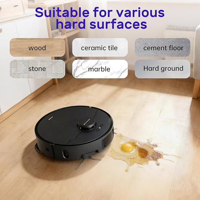 Nukisa Lavender Floor Cleaning Solution Compatible with Dreame Wet & Dry Vacuum and Robot， Residue & Streak Free,Suitable for All Robot Vacuum Cleaners and Wireless Wet Dry Dual-Use Vacuum Cleaners
