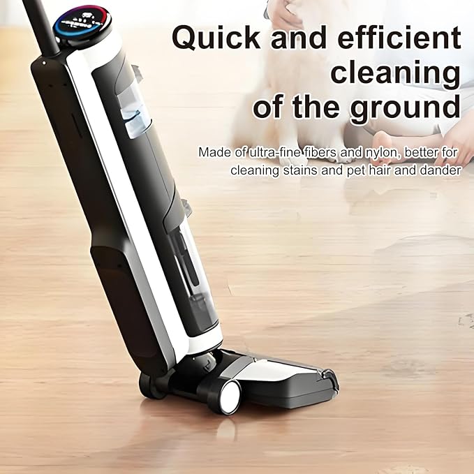 Vacuum Mop Replacement Parts Compatible with Tineco Roller Brush Replacement, Suitable with Ifloor 3 Series, Floor One S3 Series, Ifloor 5 Breeze Cleaner, Set Includes 2 Roller Brushes and 5 Filters