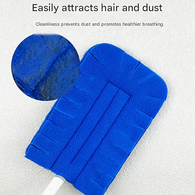 360° Electrostatic Duster Refills with Duster Handles, Reusable Duster Refills Washable Hand Duster, for Cleaning, Office, Ceiling Fan (1 Handle + 5 Refills)