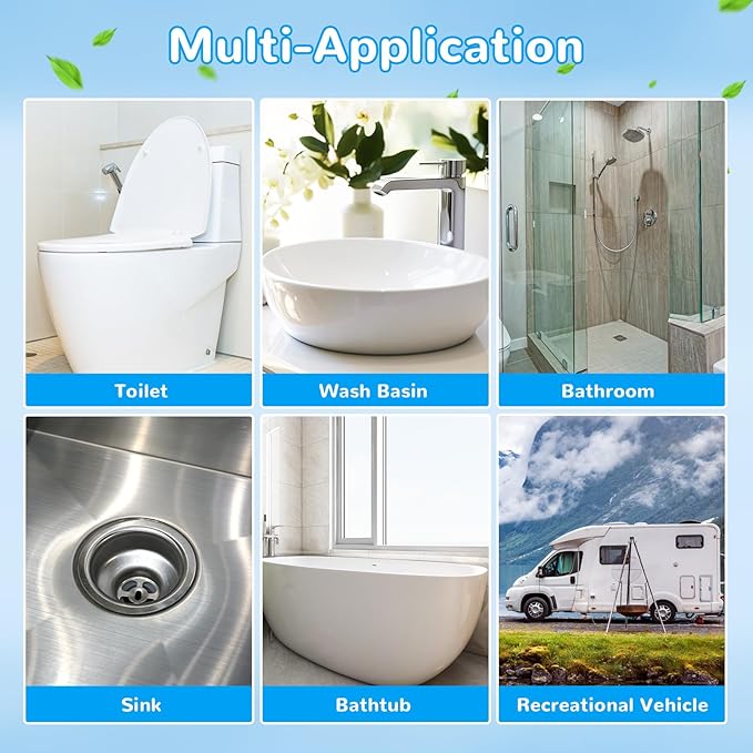 72 Refills Flushable Toilet Refills, Disposable Toilet Bowl Paper Bulk, Fresh Toilet Brush Refill Pads for Toilet and Bathroom, Toilet Brush Accessories(No Handle)