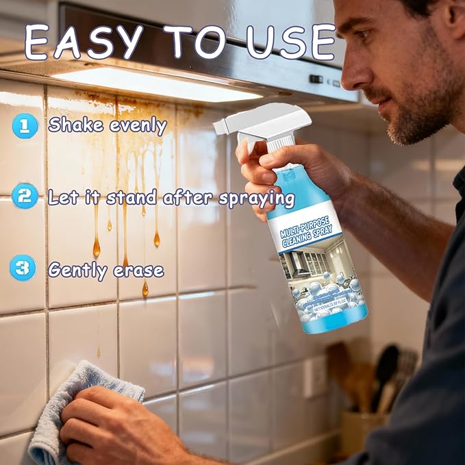 Spray Splash Cleaner, 2026 Upgraded Splash Spray All Purpose Cleaner, Multi-Purpose Handheld Degreaser, Foam Sprays Cleaners for Stove, Oven, Kitchenware (1)