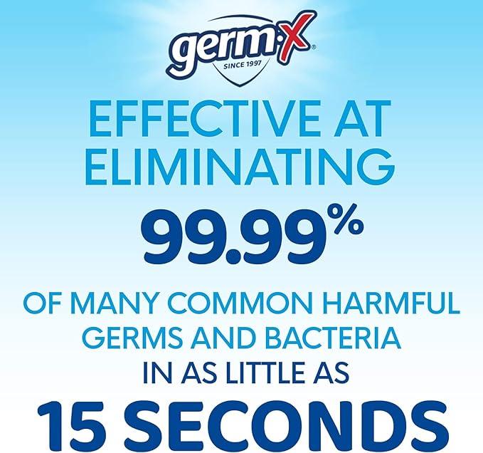 Germ-X Original Hand Sanitizer, 2 Fl Oz (Pack of 24), Less Drying Moisturizing Gel with Vitamin E, No Rinse Formula, Display Pack, Mini Travel Size for On-The-Go