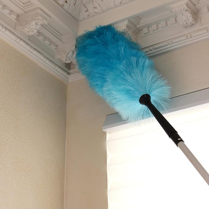 CleanAide Electrostatic Dusting Wand for Cobwebs, Ceiling Fans, High Surfaces & More, Lightweight & Non-Scratch for Home & Office Cleaning