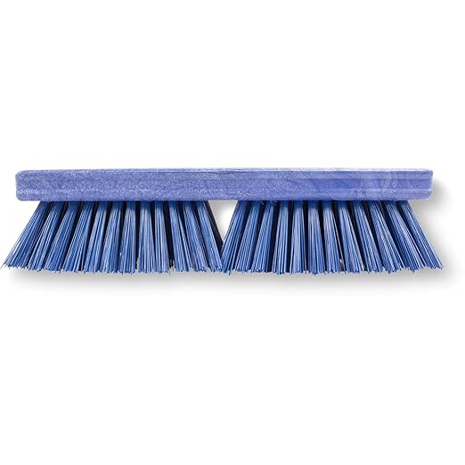 SPARTA Plastic Floor Scrub Brush, Brush Head Only, Deck Brush with ACME Standard Thread Fitting for Deck, Industrial Kitchens, and Hospitals, 10 Inches, Blue