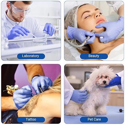 JMU Nitrile Disposable Gloves X-Small, Case of 1200, Powder-Free and Latex-Free Medical Exam Gloves