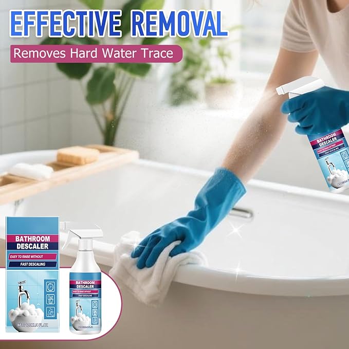 Bathroom Descaler Foam Cleaner, 2025 New Bathroom Descaler, Stubborn Stains Cleaner, All Purpose Bathroom Cleaner Spray for Home Kitchen, 4Floz/120ml (2)