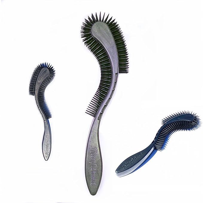 KittyWand Cat Brush, Black. Designed for Comfort, Created for Results. This innovative grooming brush features multi contoured shapes that gently adapt to your cats body for a stress free grooming.