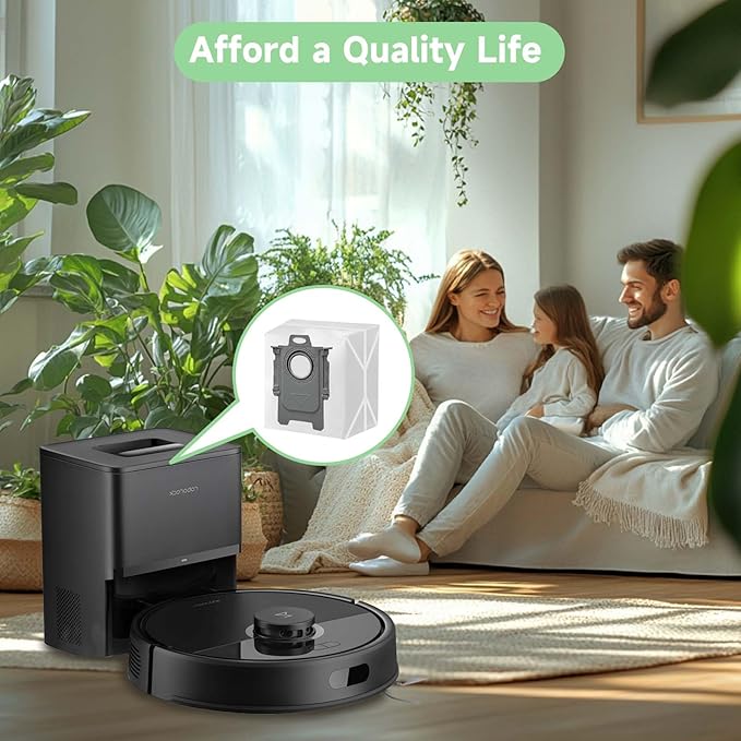 6 Pack Q5 Vacuum Bags for Roborock Q7 M5+, Q10 S5+, Q5 Max+, Q10 X5+, Q8 MAX+, Q7 MAX+, S7 Max Ultra, S8+ Robot Vacuum - Disposable Dirt Disposal Bags