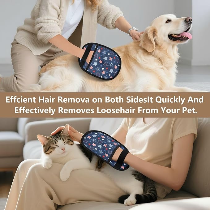 CHPGPUG Star Pet Hair Removal Glove for Cats & Dogs Reusable Pet Hair Removal Glove pet Hair Electrostatic Gloves