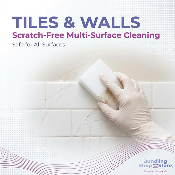 Melamine Sponge- Cleaning Pads 30 Count, High Density, Scratch Free Sponges (3.93in X 2.36in X 0.78in) for Kitchen, Bathroom, Tiles, Walls & Multi-Surface Cleaning