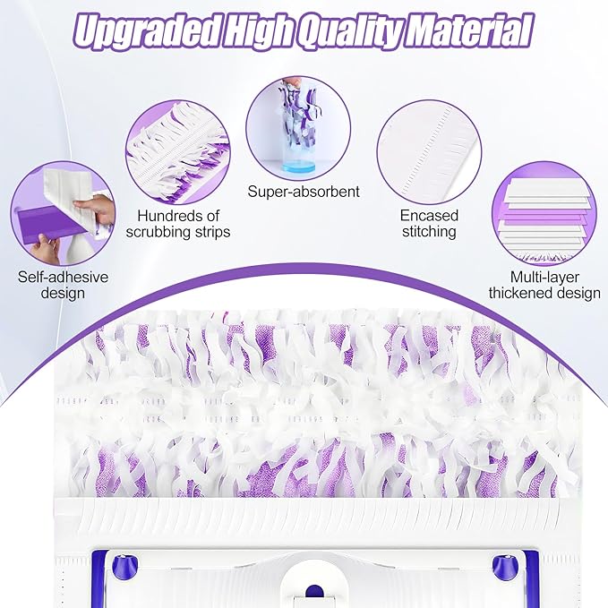 42 Count Disposable Power Mop Pads Compatible with Swiffer PowerMop, Multi-Surface Mopping Pad Refills for Floor Cleaning