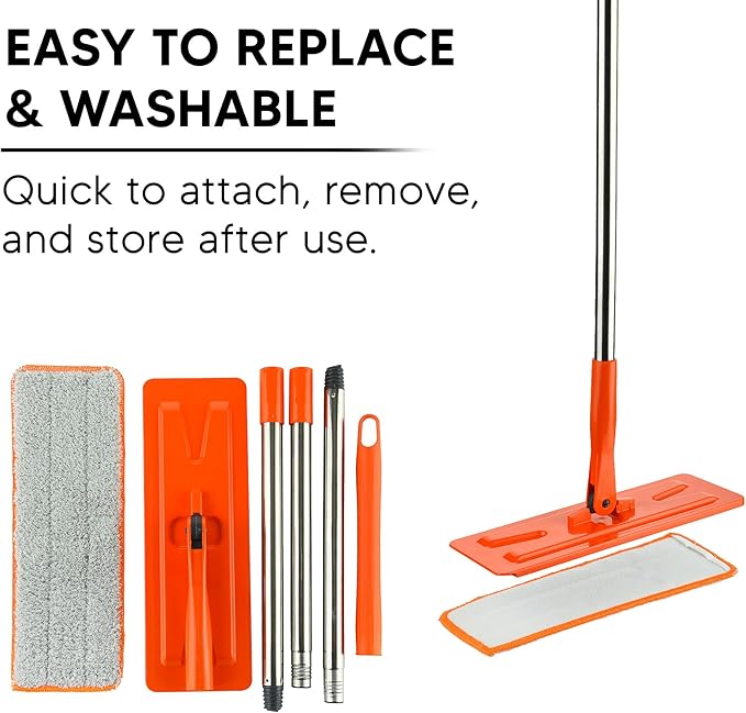 Macromax Multi Spray Mop Refills – 100% Microfiber Replacement Pads – Compatible with Flash & Funny Spray Mops – Lint-Free, Scratch-Free, Reusable – for Wood, Tile, Laminate & Glass