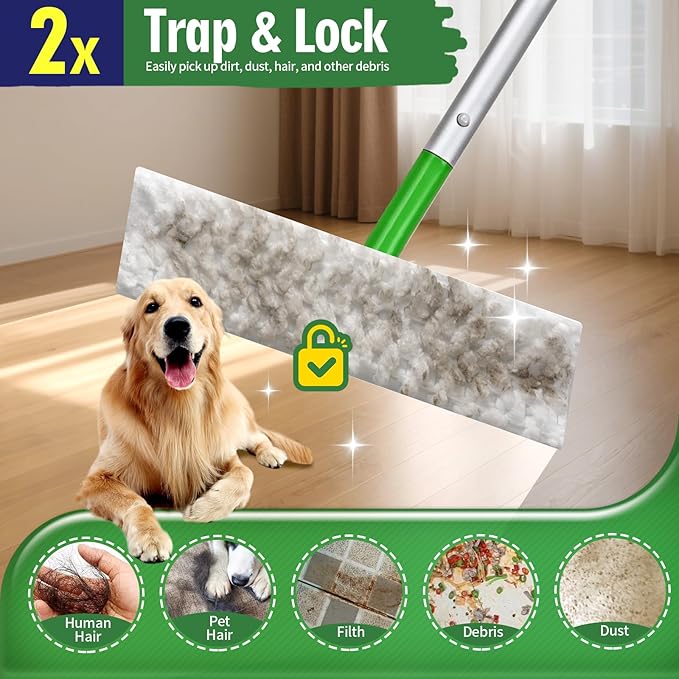Senowi Heavy Duty Dry Sweeping Cloths Compatible with Swiffer Sweeper XL Mop, Sweeper X-Large Dry Cloth Refills for Floor Mopping and Cleaning, Disposable Pet Dry Pads Refills, 50 Count