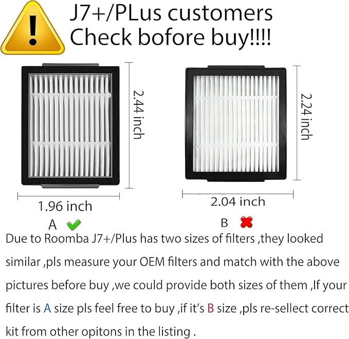 Parts accessories Compatible for iRobot Roomba e5 e6 i1 i2 i3 i4 i5 i6 i7 i8 j5 j6 j7 j8 and all Plus i e j Series Vacuum Cleaner 2 Set Roller Brushes 8 HEPA Filters 8 Side Brushes 1 caster wheel
