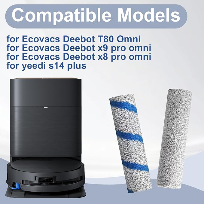 Homruich Roller Mop for Ecovacs Deebot X9 Pro Omni, X11 OmniCyclone Vacuum Cleaner, Replacement for Yeedi S14 Plus Vacuum Cleaner