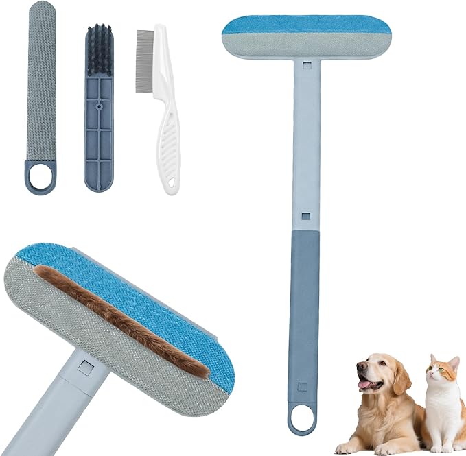 Multifunctional Pet Hair Remover Tool for Furniture,Multifunctional Double Sided Dogs Cats Hair Removal Brush & Pet Grooming Comb,Washable and Reusable,Suitable for Sofas,Carpets,Clothes,Pet beds,Etc