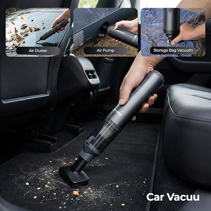 EPROEON EV1396 Cordless Handheld Vacuum Cleaner - 100W 16000Pa Powerful Suction, 14-24min Runtime, Multi-Nozzles & Floor Brush for Home, Car & Narrow Spaces