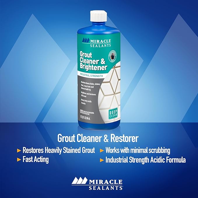 Miracle Sealants Industrial Strength Grout Cleaner and Brightener, Quart