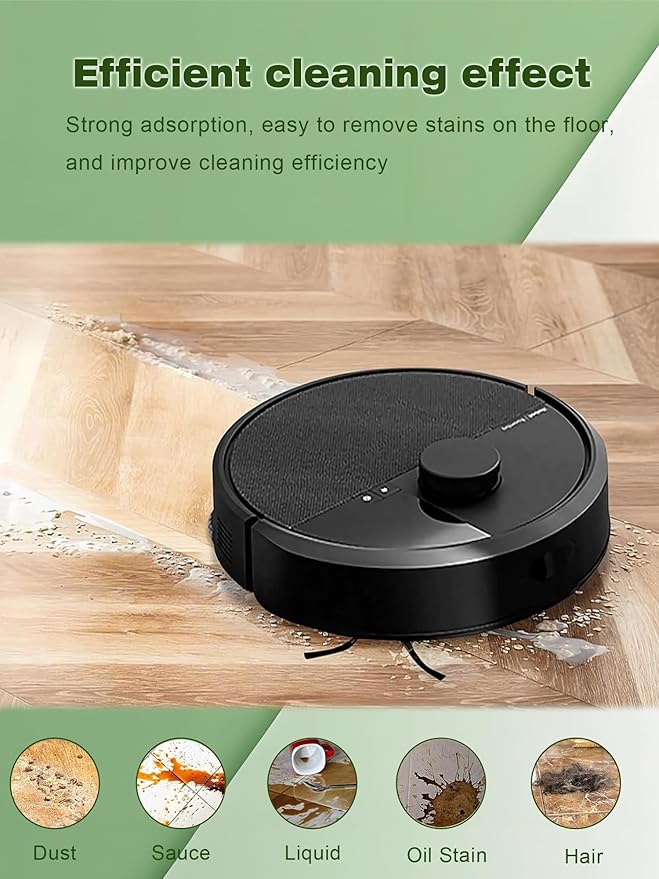 E-HAO 405 & 505 Mop Pads Replacement Parts for iRobot Roomba Plus 405 (G181 & G185) Vac, Roomba Plus 505 Combo Robot Vacuum. Washable & Reusable Microfiber Mop Pads Accessories, 8-Pack