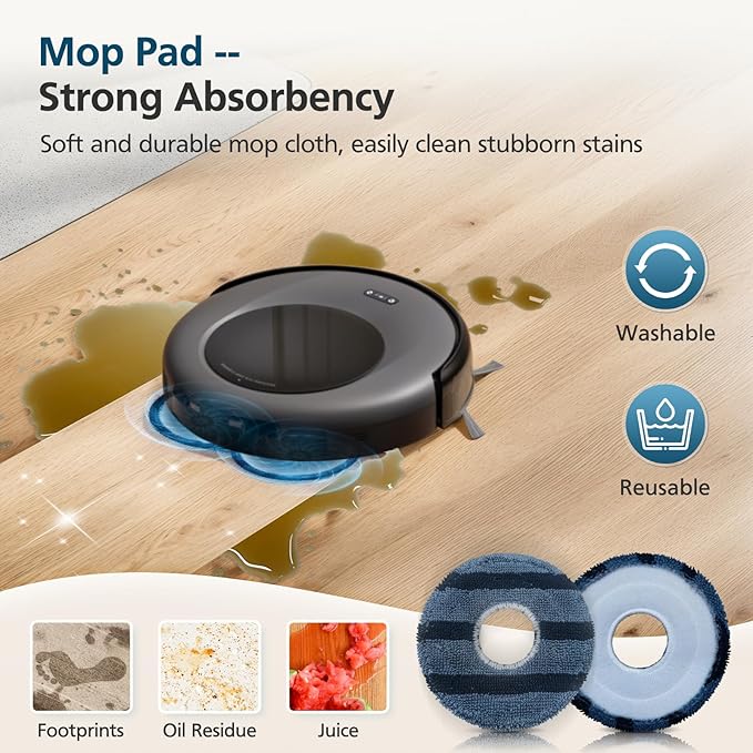 𝗢𝗺𝗻𝗶 𝗖𝟮𝟬 Accessory Kit for eufy Omni C20 Robot Vacuum, 𝟐𝟔 𝗣𝗔𝗖𝗞 Replacement Parts Include: 2* Main Rolling Brush, 4* Washable Filter, 6* Side Brush, 6* Dust Bag, 6* Mop Pad, 2 Tools