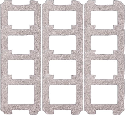 12 PCS Washable Cleaning Rag Mop Cloths for Winbot W1 / W1 Pro/ W2 Omni/ W2 Window Vacuum Cleaner Robot Mop Pad Accessories, Reusable & Washable Microfiber Cleaning Pads for Window Cleaning (12 PCS)