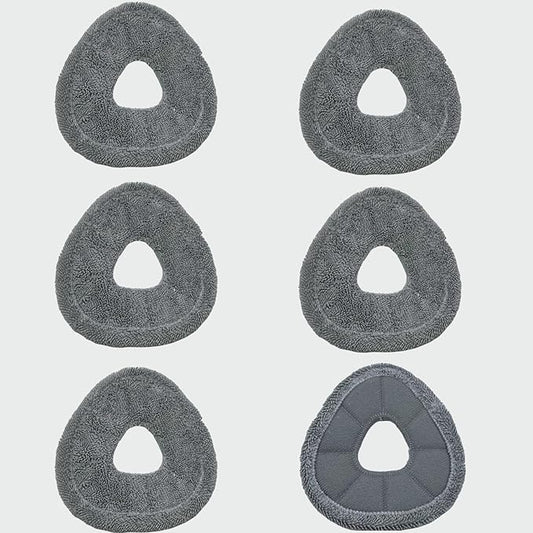 Avaenzo 6 Pack Replacement Mop Pads Compatible with Narwal Freo X Z Ultra Z10 Freo Pro J3 J4 YJCC012 YJCC015 Ultra-fine Resuable Mop Cloth Robot Vacuum Cleaner Accessories, Grey