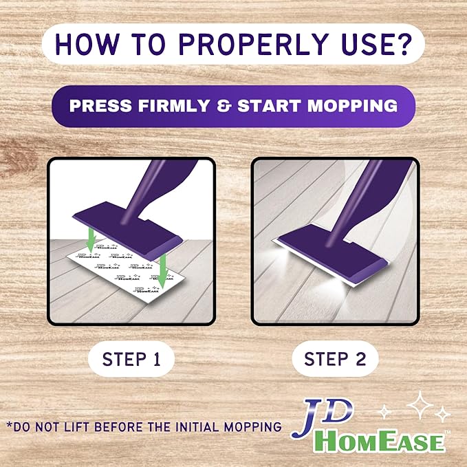JD HOMEASE 48 Pack Premium Microfiber Replacement Pads for Swiffer WetJet - Super Absorbent, Lint-Free, Durable-11"x5.5", Perfect Fit Swiffer WetJet Mop - Safe on Hardwood, Tile, Vinyl