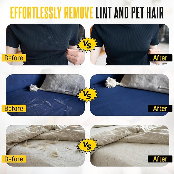 NEXIBY Pet Hair & Fur Remover Glove and Scraper Set – Electrostatic Dog & Cat Hair Cleaner for Sofa, Car Seats, Carpets and Clothes – Reusable, No Adhesive