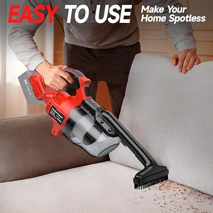 CAMXTOOL Cordless Vacuum for Milwaukee M18 Battery, Handheld Vacuum Cleaner for Home Pet Hair Car, 5-in-1 Portable Shop Vac with 2 Washable HEPA Filter, 4 Multi Nozzle (Battery Not Included)
