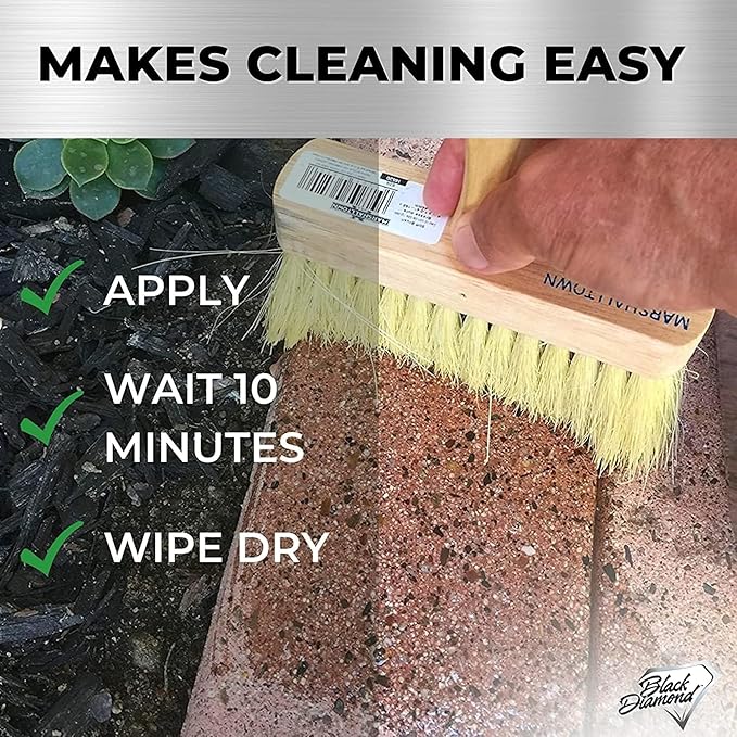 Color Enhancer Sealer for All-Natural Stone and Pavers. Marble, Travertine, Limestone, Granite, Slate, Concrete, Grout, Brick, Block. (1-Quart)