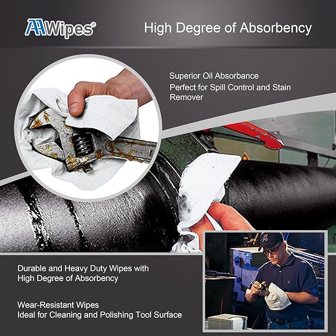 AAwipes Cleanroom Wipes Nonwoven Wipes Cellulose/Polyester Blend (Grade A, 68 Gram) 9" x 9"for Lab, Electronics, Pharmaceutical, Printing and Semiconductor Industries (Bag of 150 Pcs)