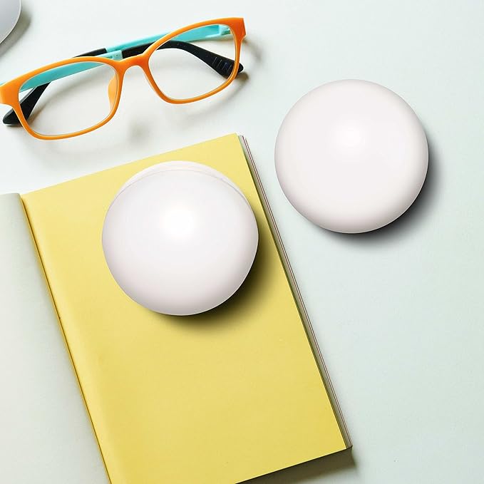 Stress Balls for Adults, 10 pack, Hand Exercise, Perfect For Your Desk, Office, or Home, White