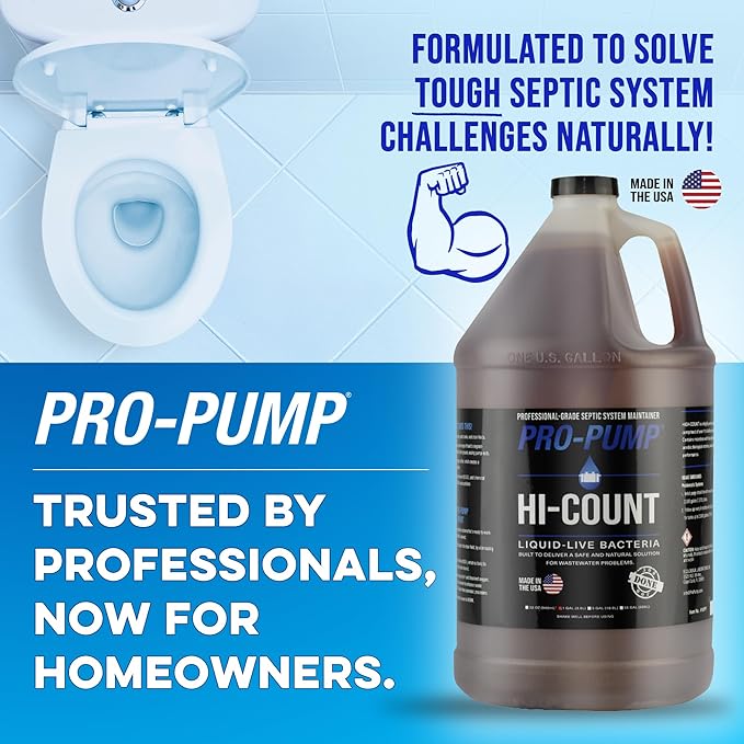 HI-COUNT Professional Grade Septic Tank Maintenance Liquid, 1 Gallon