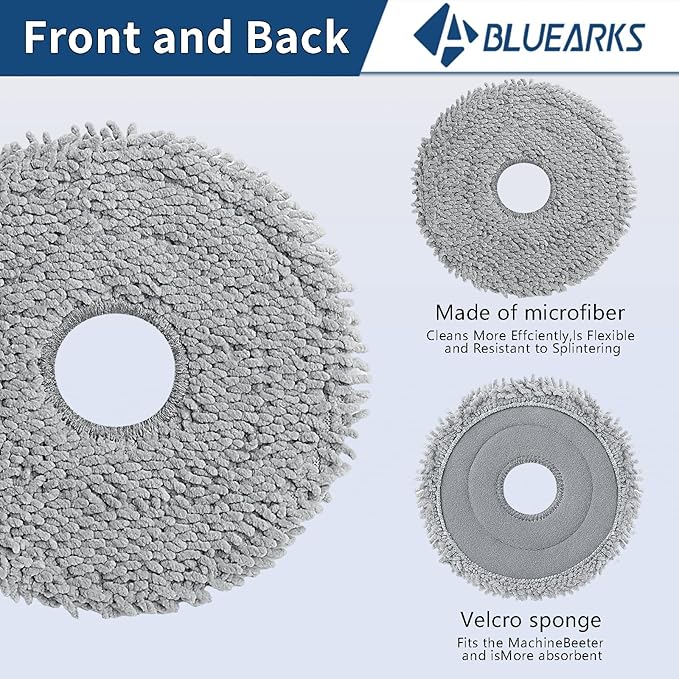 Bluearks 19Pcs Replacement Parts for Roborock Q Revo S/Qrevo Pro/Qrevo Plus【Not for Qrevo】 Qrevo Vacuum Cleaner Accessories Kit,1 Main Brush 4 Mop Pads 4 Side Brush 4 Hepa Filters 6 Vacuum Bags