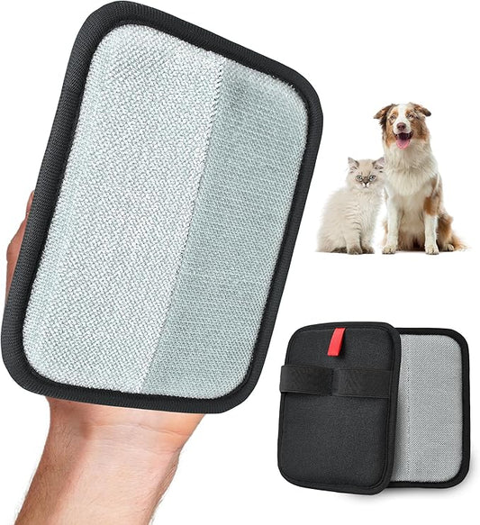 IPTPAS Pet Hair Removal Glove for Cats & Dogs, Electrostatic Fur & Lint Remover for Clothes, Couches, Carpets & Car Seats, Reusable Fur Removal Tool, Upgraded Non‑Slip Pet Hair Remover, 2-Pack