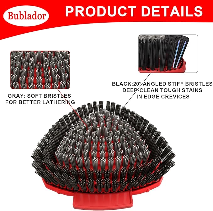 Bublador Scrubber Mop Replace Head Compatible with O Cedar EasyWring 1 Tank,Spin Replacements Heads,Scrub Brush Attachment for Bathroom,Kitchen and Various of Hard Floors