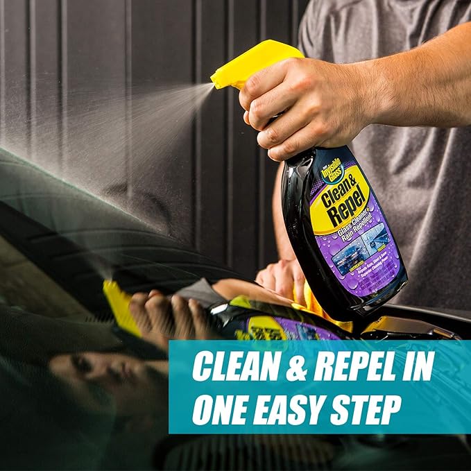 Invisible Glass 92184-4PK Premium Glass Cleaner with Rain Repellent for Exterior Automotive Glass and Windshields to Shield Against Rain, Snow, and Sleet, 22 Fl Oz, Pack of 4