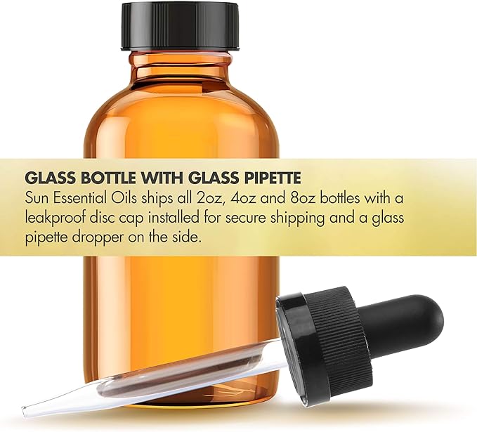 Sun Essential Oils 4oz - Rose Geranium Essential Oil - 4 Fluid Ounces - Rose and Geranium Essential Oil